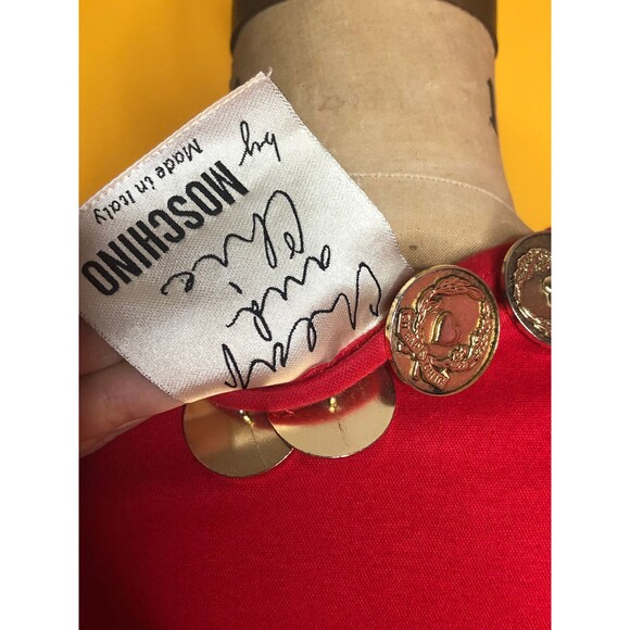 1990s MOSCHINO CHEAP and CHIC Red Noisemaker Tank Top Coin Trim. XS-S - Picture 9 of 10
